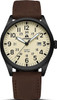 Military Sport Analog Quartz Leather Strap Waterproof Brown/Black/Yellow Watch