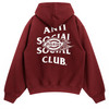 Dickies x Anti Social Social Club Flame Hoodie, Burgundy