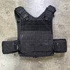 Protech Black Tactical Plate Carrier, Adjustable MOLLE Vest, Plates & Soft Armor Not Included, Police Trade