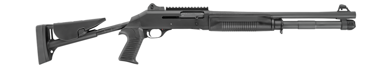 Benelli M4 tactical shotgun with collapsible stock