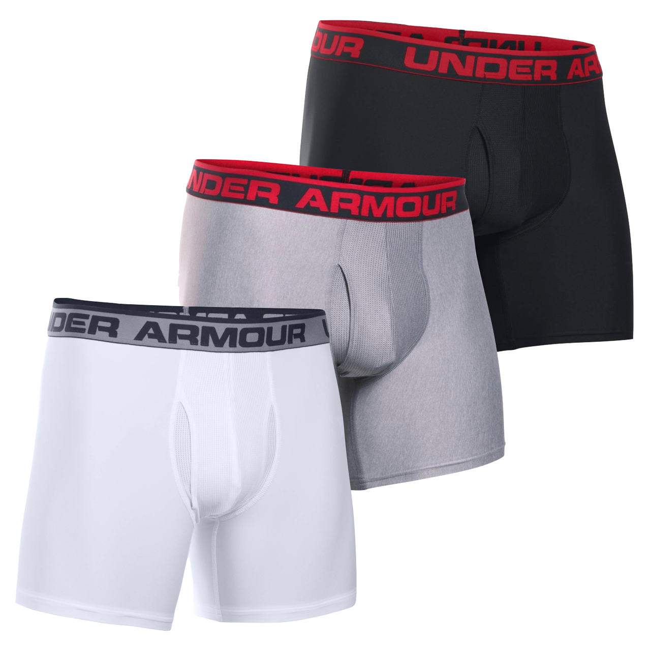 Under Armour Mens Large Boxer Briefs 6 Boxerjock Underwear Black Blue 2  Pack UA