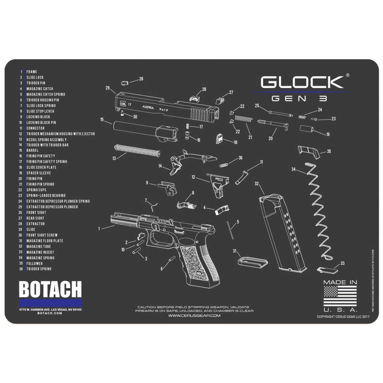 FLISSA 8PC Gun Cleaning Mat Set For Glock AR 12x36 Gun Cleaning Bench  Non-Slip