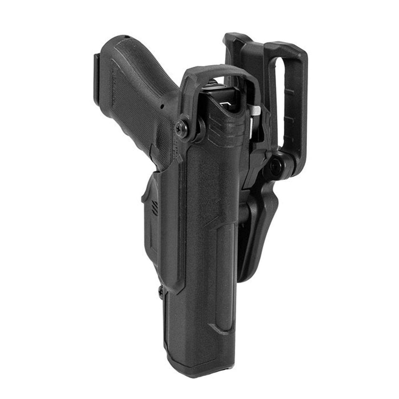 Blackhawk T-Series Black L3D lb Glock 17/19/22/23/31/32/45/47 w/TRL 7/8 Box Basketweave Right Hand 44N700BWR