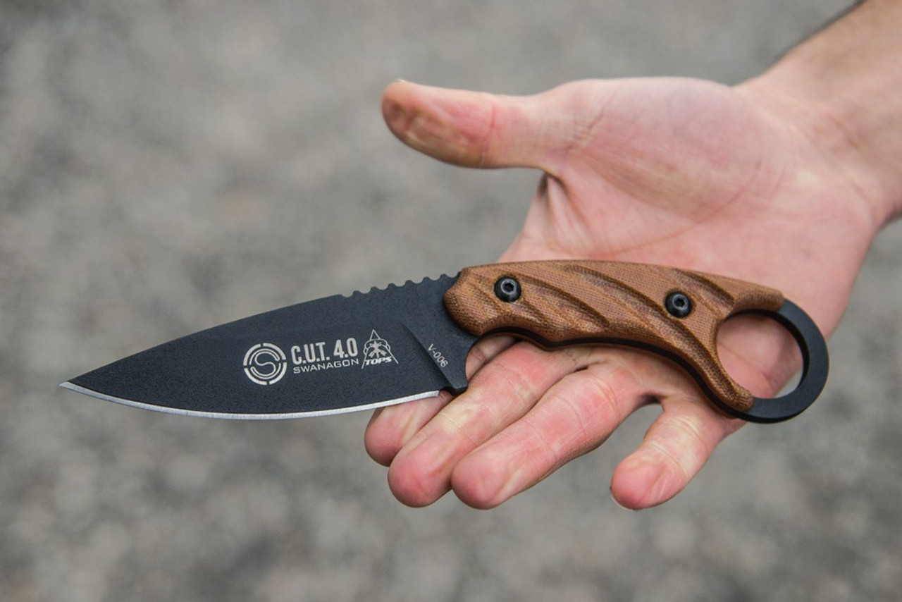 Tops CUT 4.0 Combat Utility Tool Knife 4.25