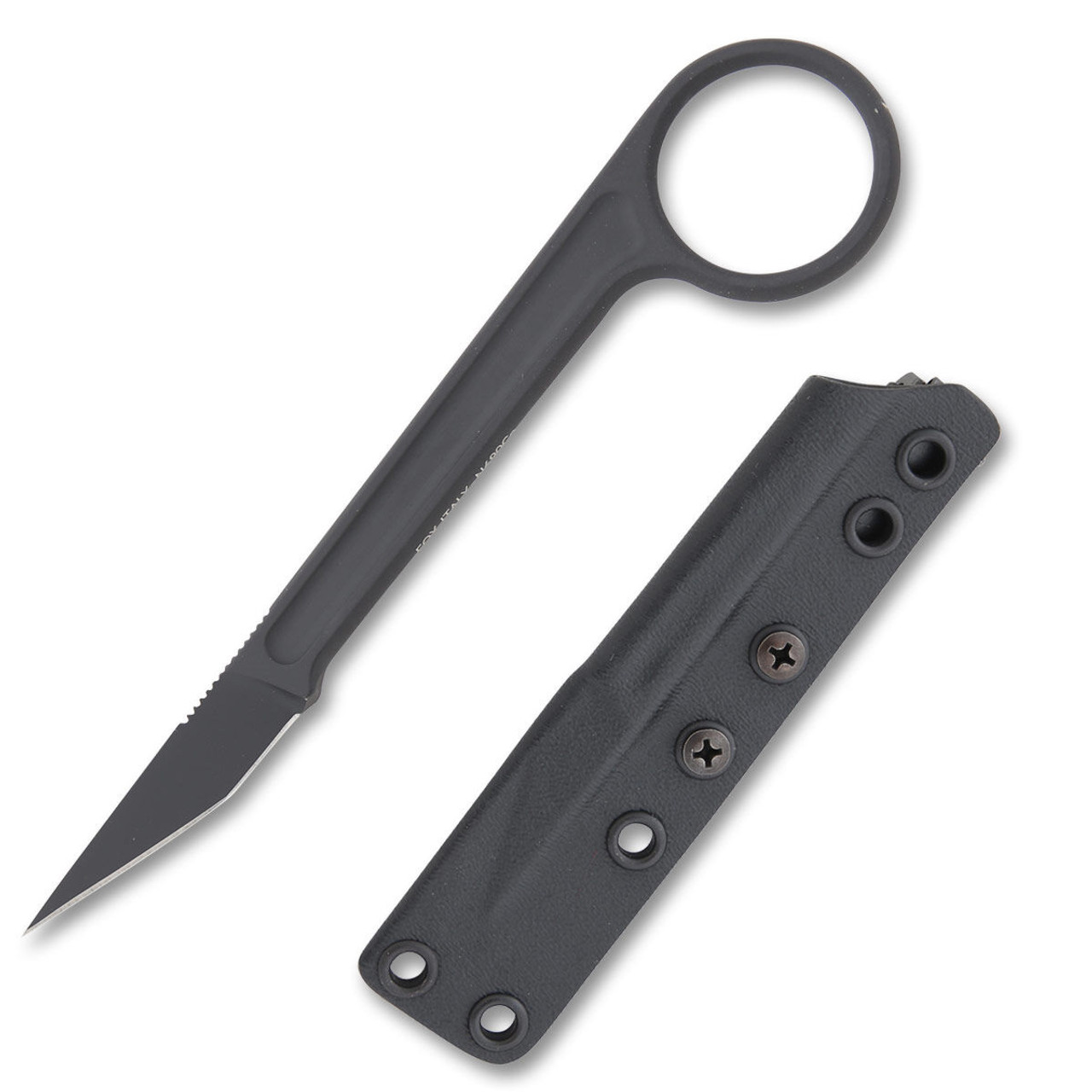 Bastinelli Picoeur Fighting Scalpel Fixed Blade (1.5 Black