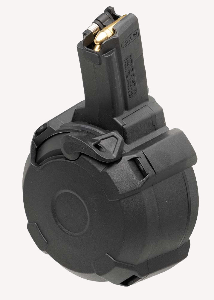Magpul Industries, PMAG, D-50, 50Rd Drum, Black, Fits HK94/MP5