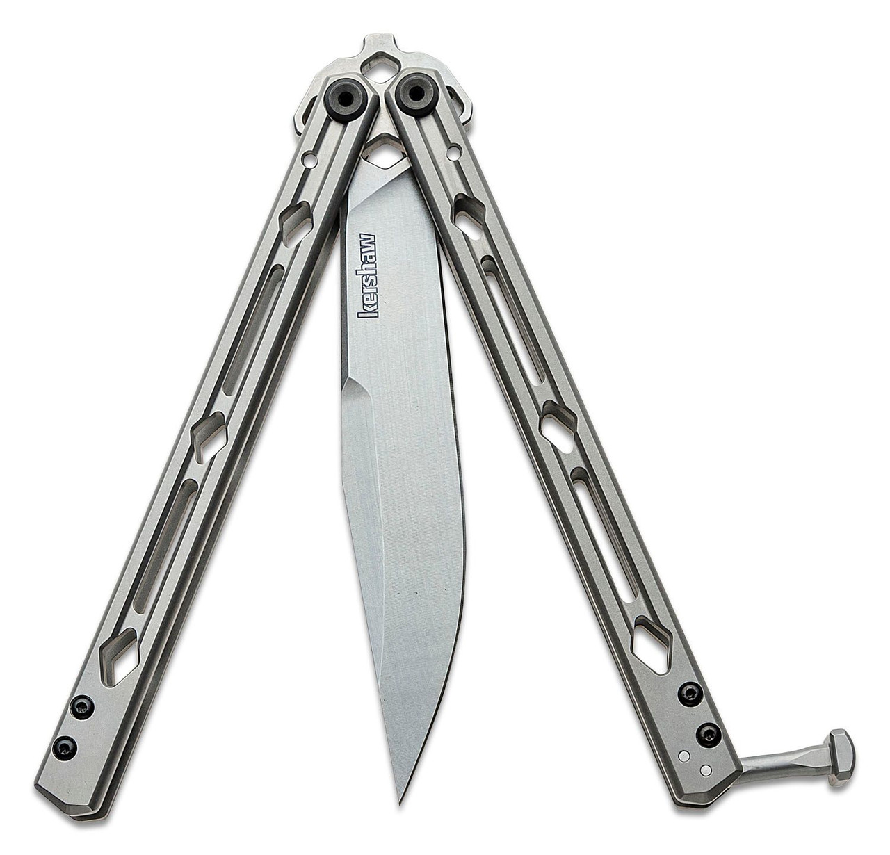 Kershaw Knives: Lucha - Blackwash Finish - All Steel Butterfly Knife -  5150BW