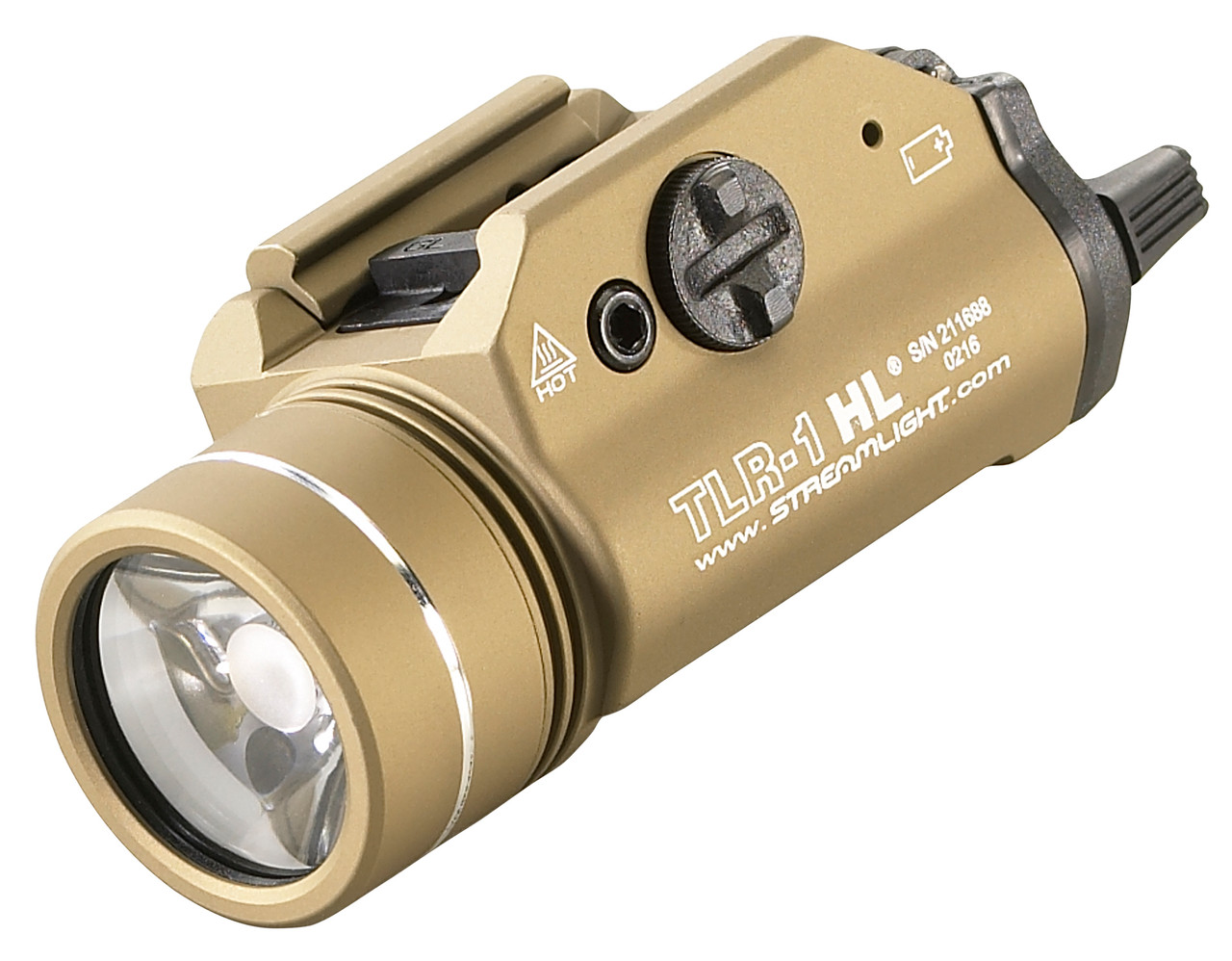 Streamlight 69266 TLR-1 HL WeaponLight FDE 800 Lumens On