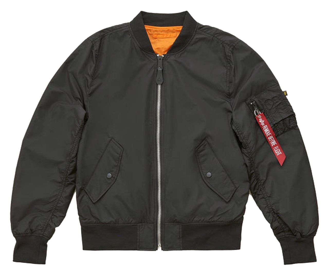 Alpha Industries L-2B Scout Woven Nylon Flight Jacket - Black