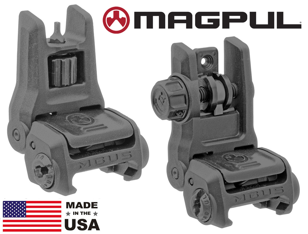 う*ぎ様 実物 Magpul MBUS3 Front＆Rearセット Magpul MBUS 3 Front & Rear Sight Set - Botach