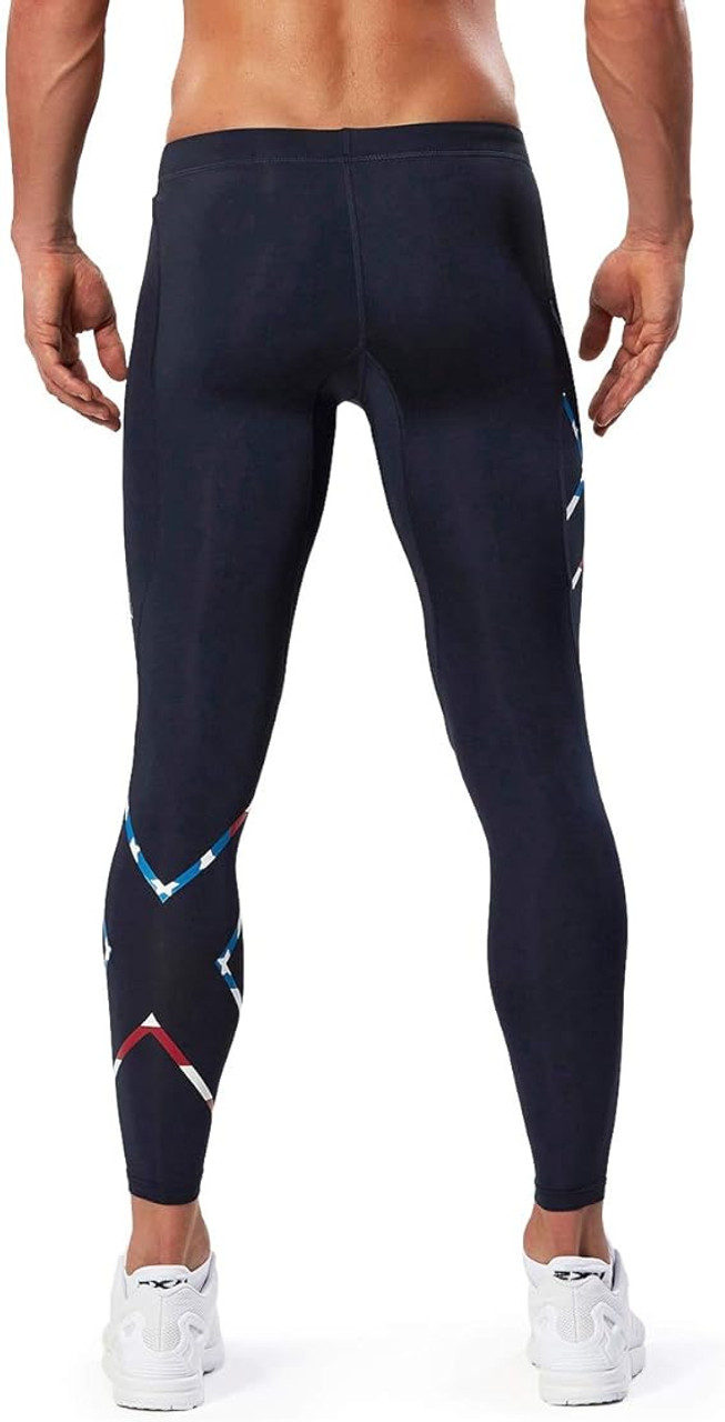 2XU Women's Mid-Rise Compression Tights, Navy/USA Stars  Stripes, X-Small : Clothing, Shoes & Jewelry