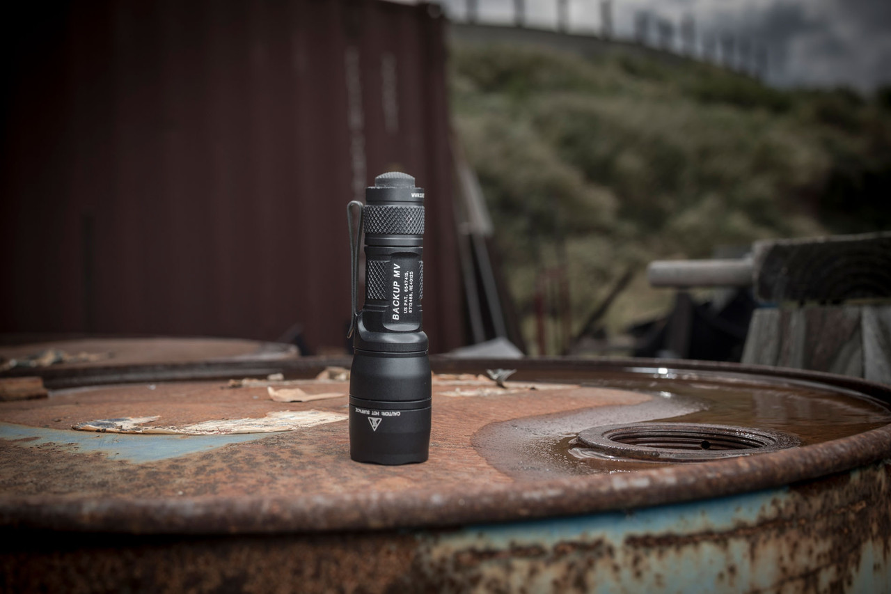 SureFire E1BMV E1B Backup MaxVision Black Anodized Aluminum White