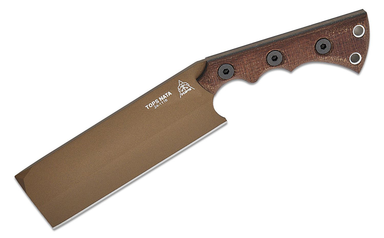Tops Nata Cleaver Fixed Blade Knife 6.5