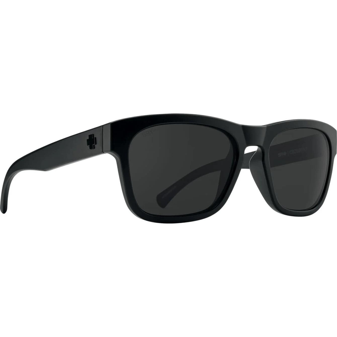 SPY OPTIC HIELO Sunglasses - Matte Black Plastic Frame With Grey Lenses, 100% UV Protection, Frame 56-19-125