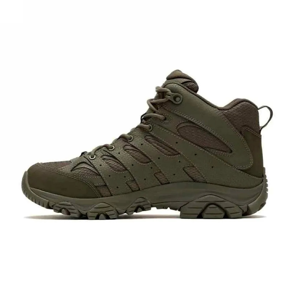 Merrell Men's Moab 3 Mid Tactical Waterproof Olive Boot On Sale