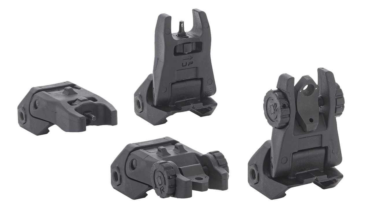 FUBU MA−1 MeproLight FUBS Self-Illuminated Tritium Flip-Up Backup Sights On