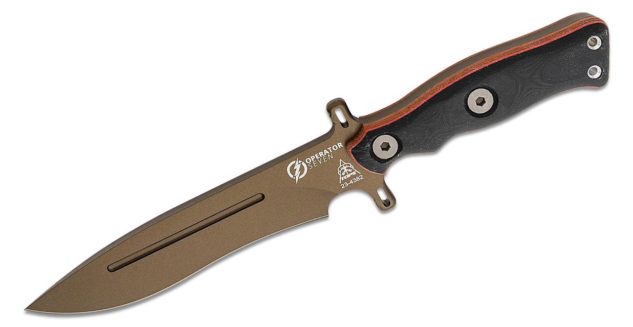Tops Operator 7 Midnight Bronze Edition Fixed Blade Knife 7.25