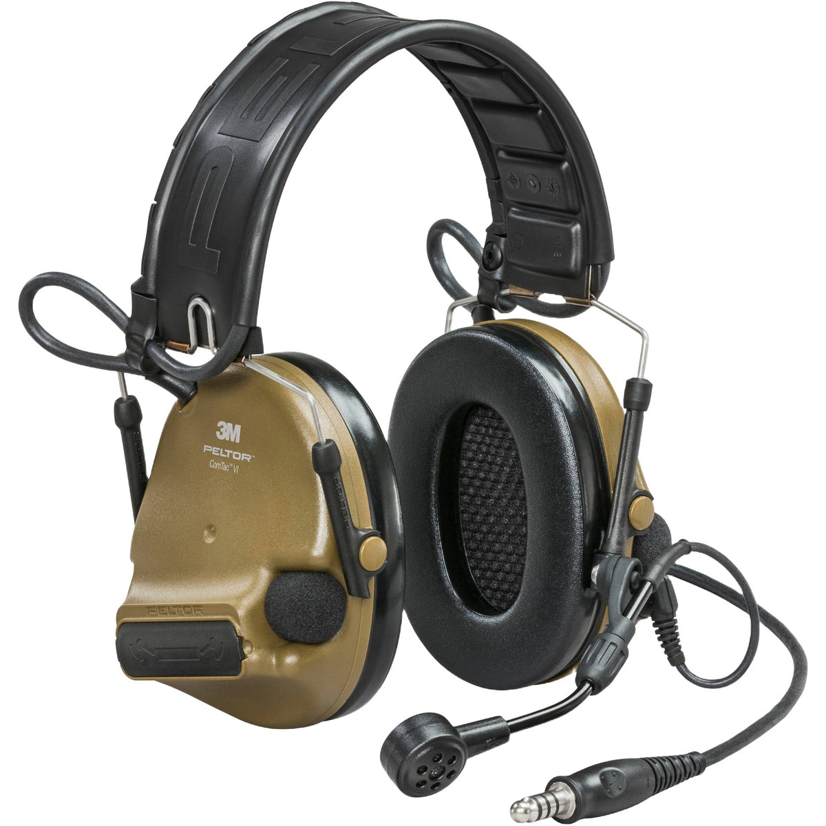 実物 PELTOR COMTACⅢ OD シングル 3M Peltor ComTac VI Headsets Coyote Single Lead MT20H682FB-47N CYS