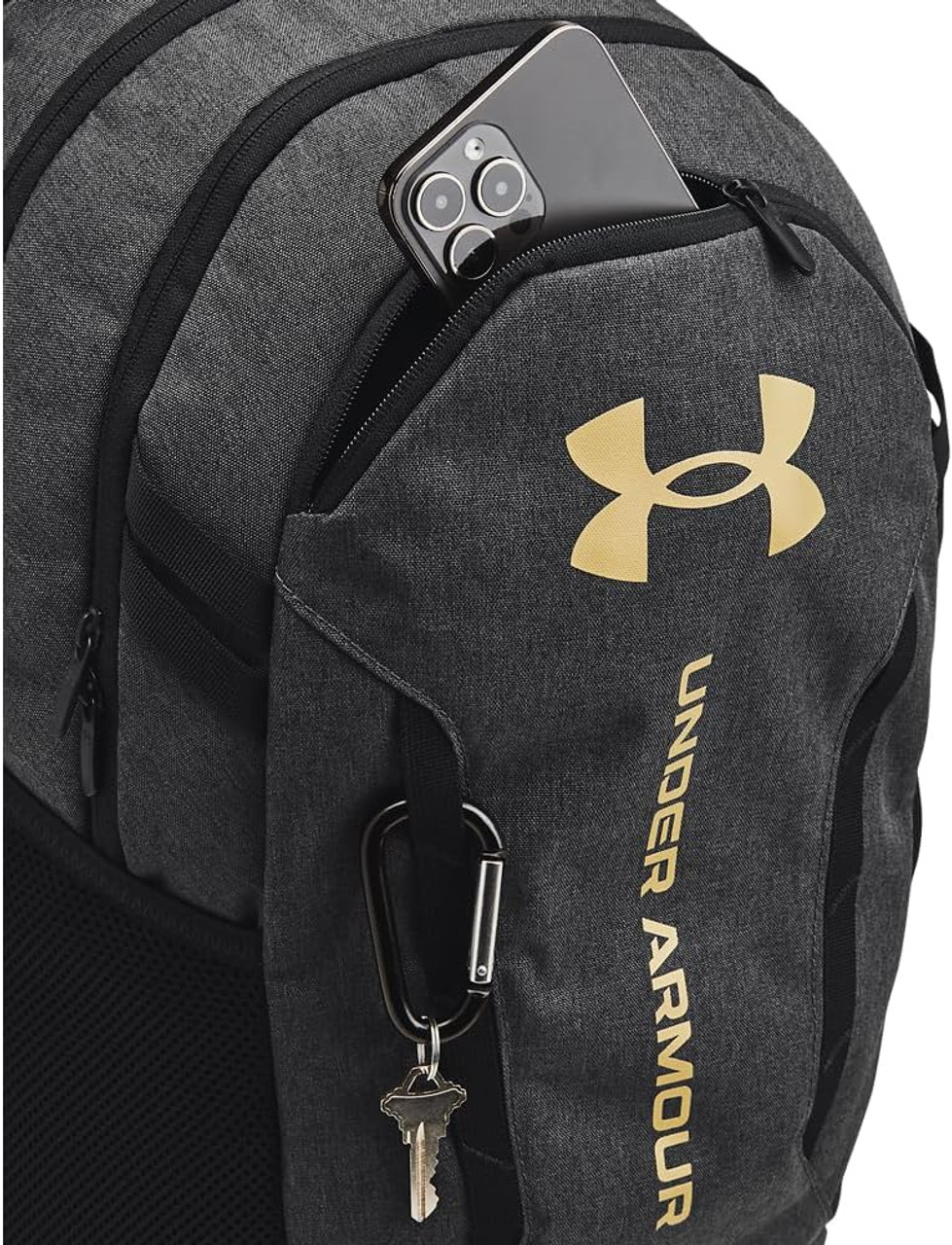 Under Armour Hustle 6.0 Backpack Black Full Heather / Black