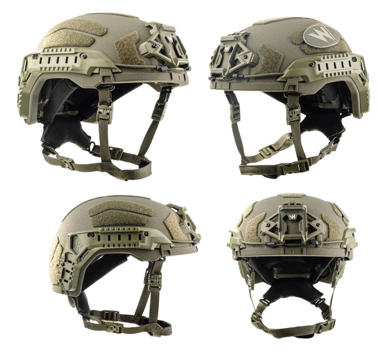 Team Wendy RIFLETECH™ High-Cut Ranger Green Ballistic Helmet On