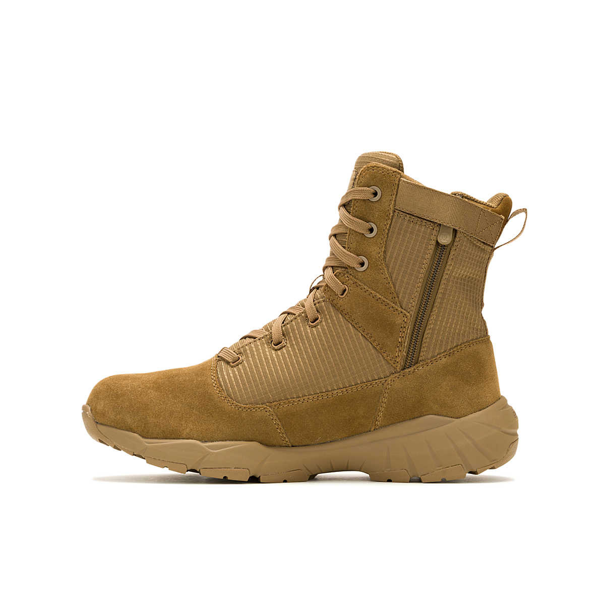 Merrell Men's Fullbench Tactical 8'' Zip Waterproof Coyote Boot On