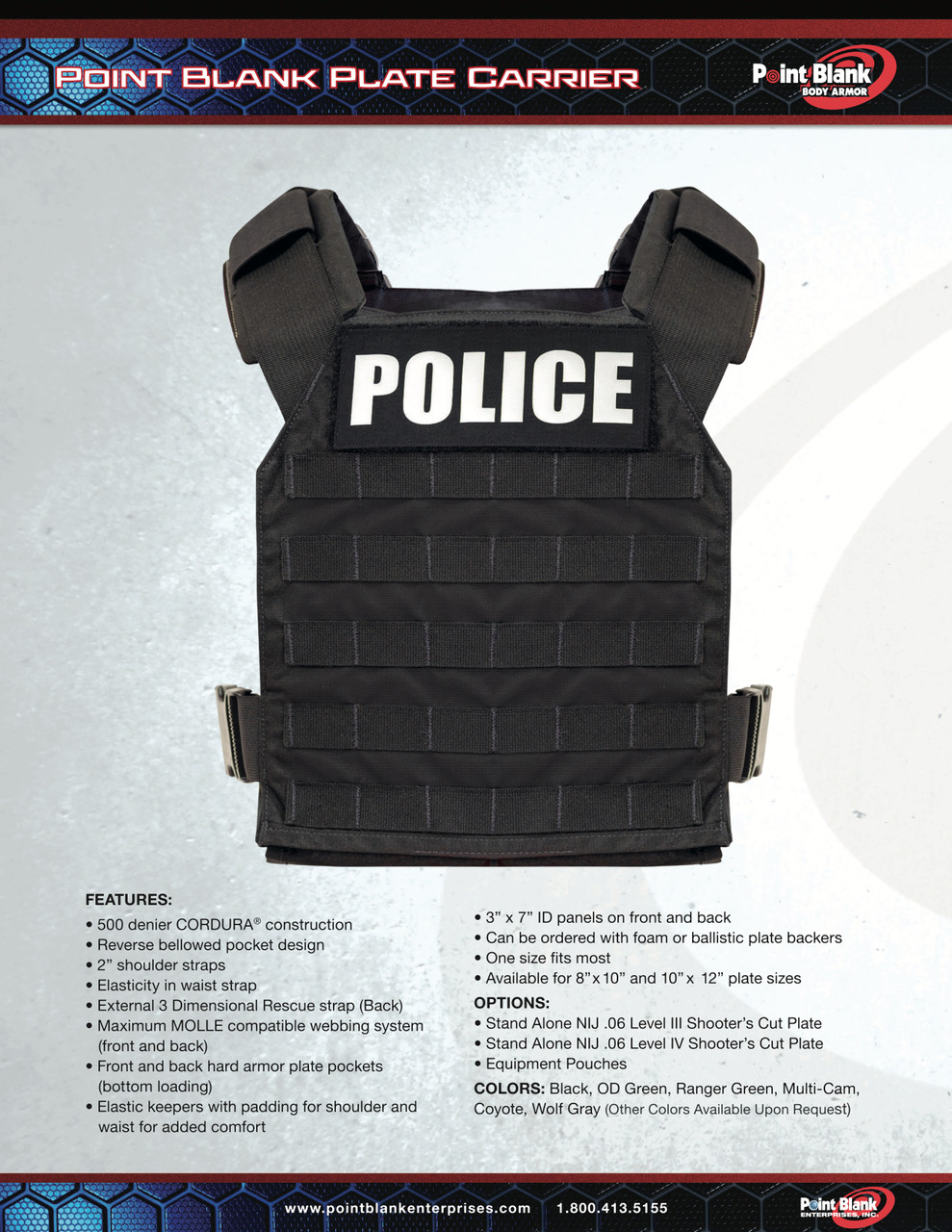 Point Blank FAST Plate Carrier, Police Trade
