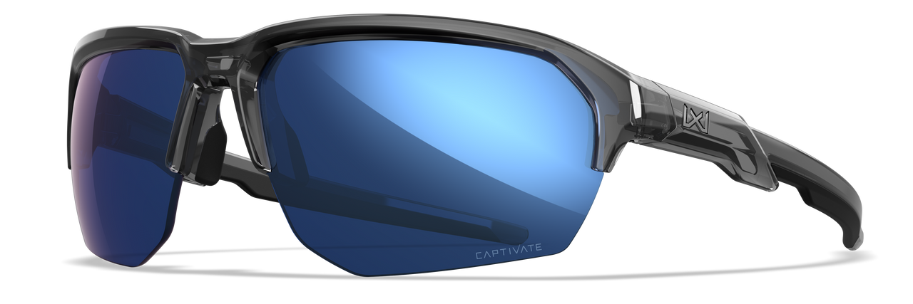 Wiley X Jakl Sunglasses Gloss Crystal Grey Frame With Captivate