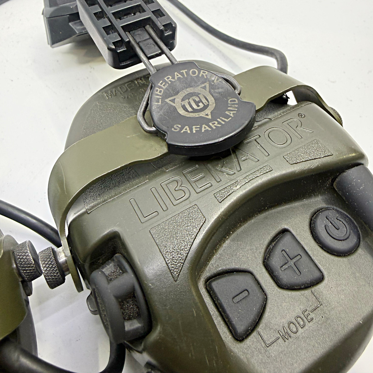 Safariland TCI Liberator IV Single Comm Tactical Headset + TCI PTT
