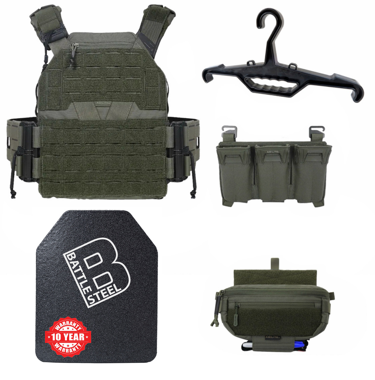 Agilite K-Zero SF Plate Carrier Battle Bundle With Hanger