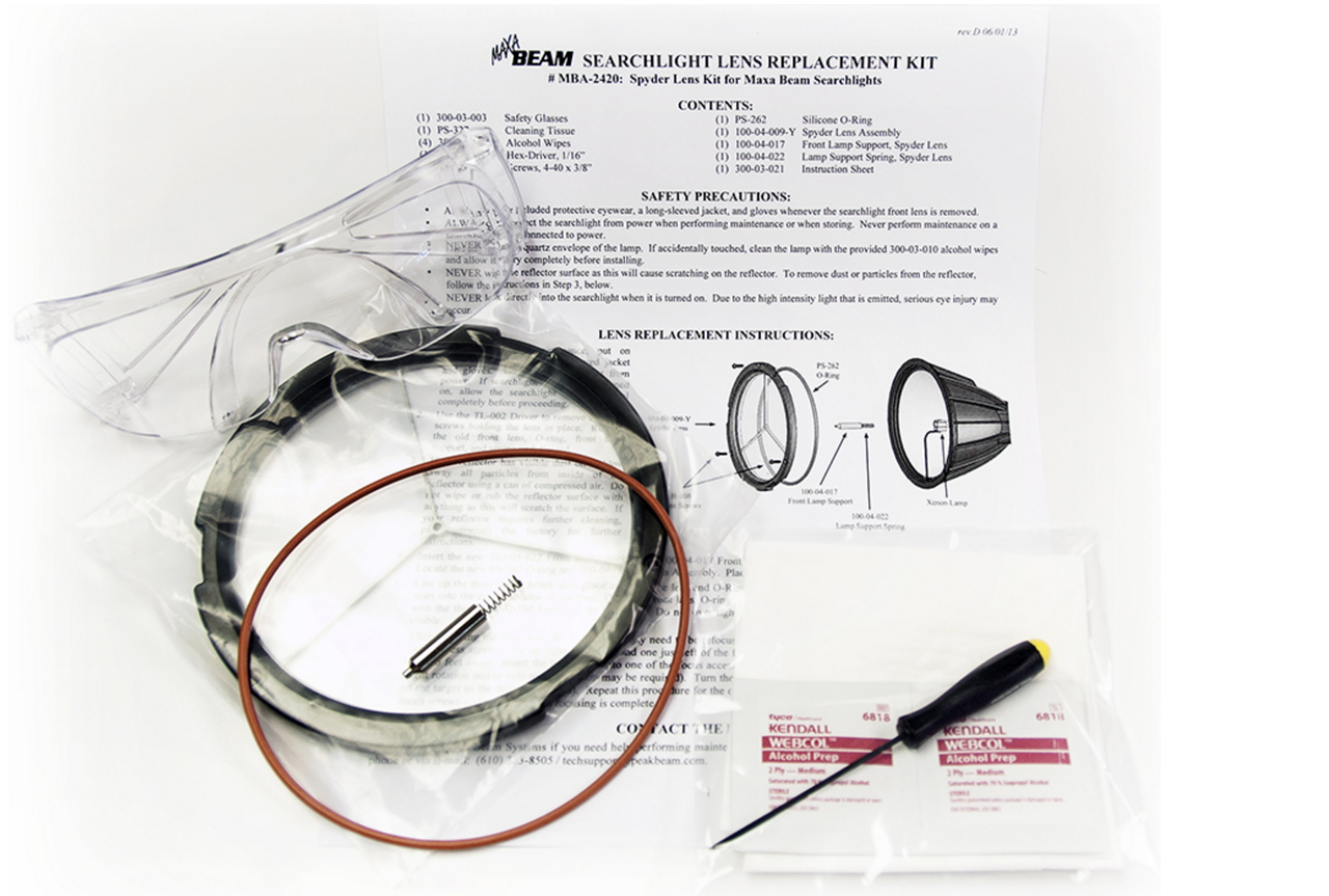 Maxa Beam Front Lens Replacement Kit