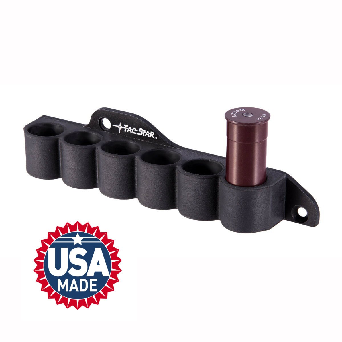 TacStar Slimline SideSaddle Shotshell Ammunition Carrier 12 Gauge 6-Round Aluminum with Rubber Shell Carrier