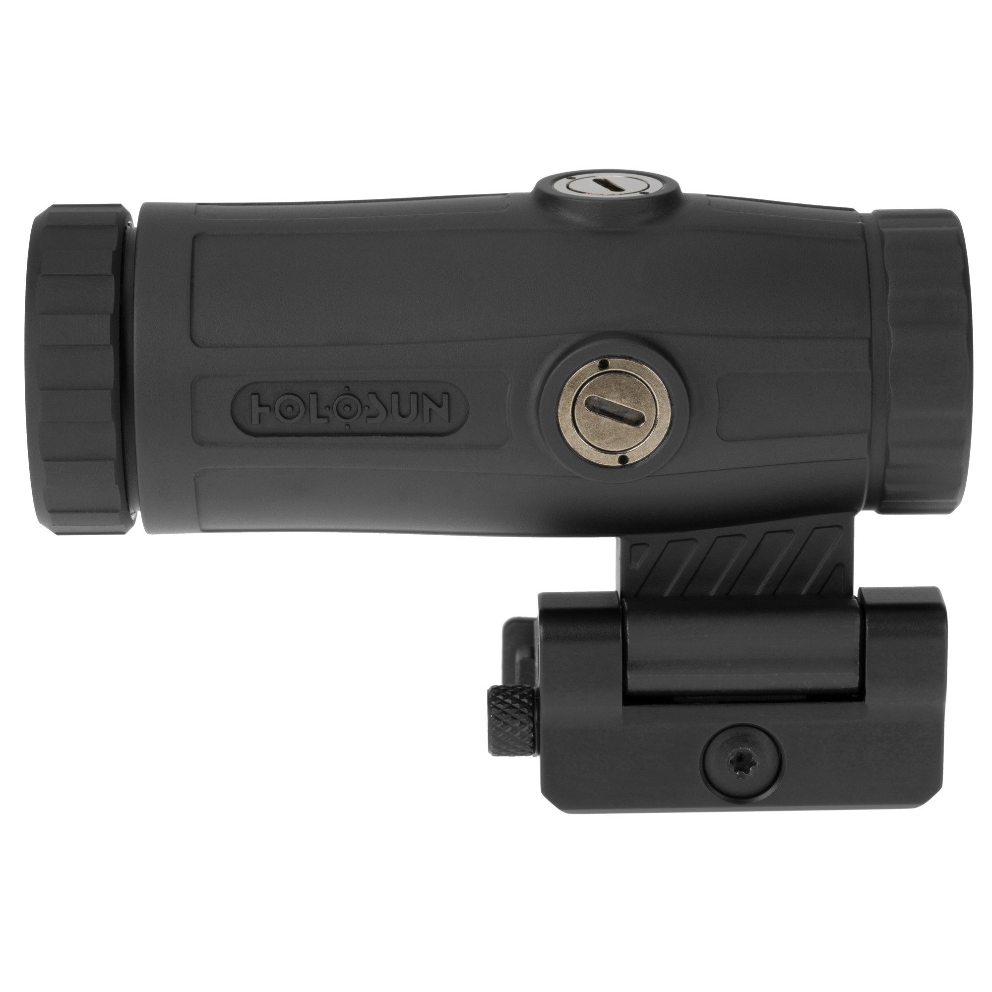 Holosun is proud to introduce the best magnifier value on the market today. The HM3X line of magnifiers will allow the operator to seamlessly transition from unmagnified to 3X magnification. The Holosun HM3X features an adjustable diopter to dial in the desired focus, extremely clear glass, and very generous eye relief. Mounting options include an integrated QD mount with an optional spacer for Absolute Co-witness and Lower ? Co-witness. Holosun’s HM3X comes in a durable Aluminum housing.

Features

Flip to the Side design
Compatible with Absolute and Lower 1/3 Height Optics
QD Mount and Spacer Included
IP67 Certified