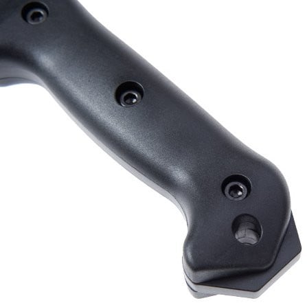 The steel butt can be used for crushing, striking, breaking automobile glass if trapped in a car and a thousand other uses. Some have complained about the allen bolts becoming loose when batoning so one solution is to cover them with some loc-tite threadlocker which keeps them in place. Just put some on the threads and they stay in place. Be sure to use the blue strength and not the red or green strength as you do not want a permanent seal. With the blue strength you can use a hairdryer to heat the threadlocker back to liquid form for easy removal.