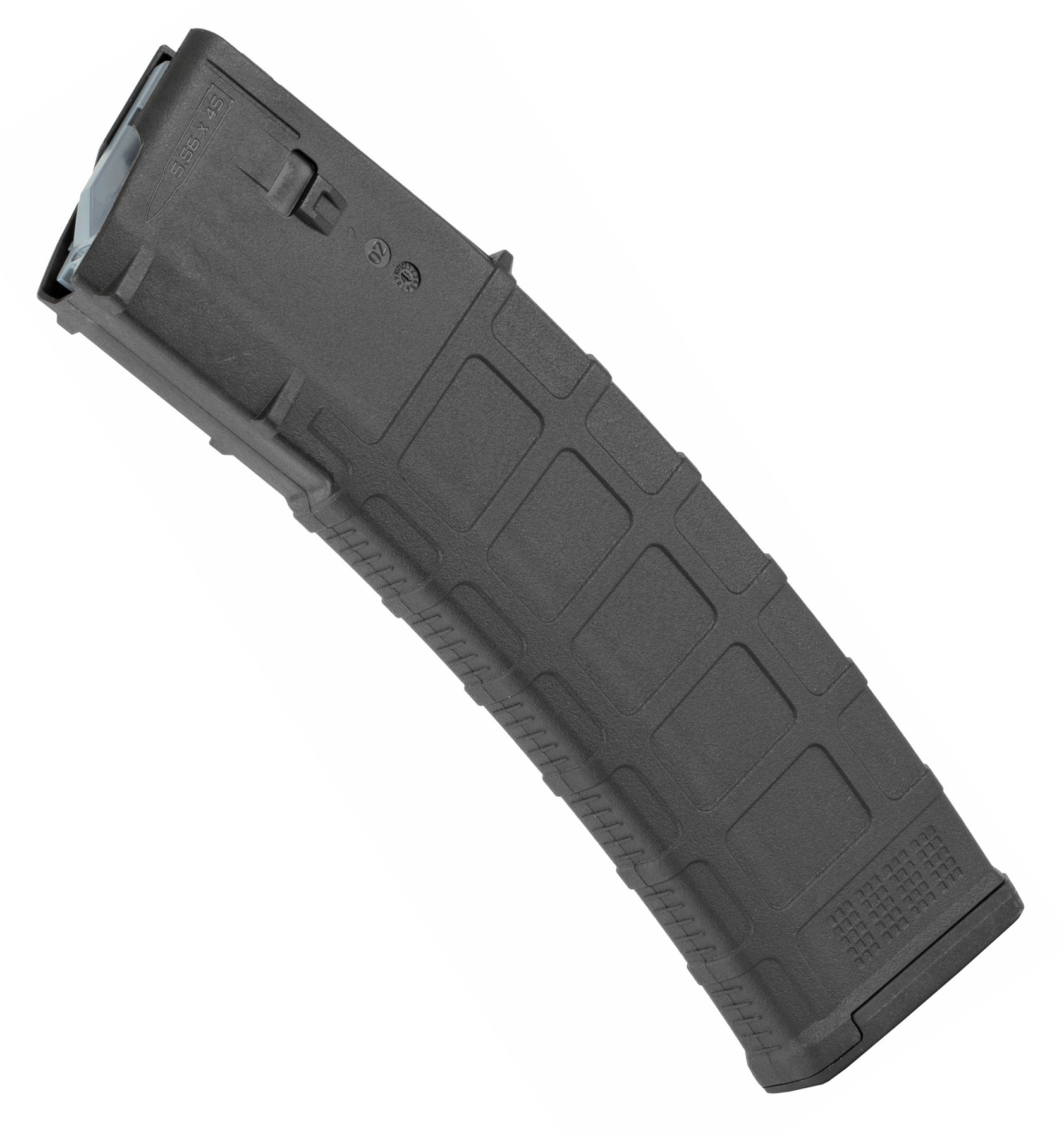 The next-generation PMAG 40 GEN M3 is a 40-round 5.56x45 NATO (.223 Remington) polymer magazine for AR15/M4 compatible weapons. Along with expanded feature set and compatibility, the GEN M3 incorporates new material technology and manufacturing processes for enhanced strength, durability, and reliability to exceed rigorous military performance specifications. While the GEN M3 is optimized for Colt-spec AR15/M4 platforms, modified internal and external geometry also permits operation with a range of additional weapons such as the HK(R) 416/MR556A1/M27 IAR, British SA-80, FN(R) SCAR(TM) MK 16/16S, and others.