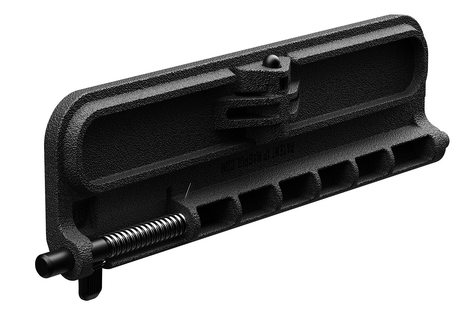 The Enhanced Ejection Port Cover is a drop-in upgrade designed to provide an improved installation process, physical strength, and corrosion resistance over the standard USGI ejection port cover. Traditional stamped steel ejection ports are malleable, prone to corrosion, and require tools to install. The Enhanced Ejection Port Cover snaps into place easily without having to remove your handguard or barrel nuts, wind any loose springs, or adjust small e-clips. Constructed of impact-resistant injection molded polymer, it is corrosion-resistant and will not bend or deform from impacts.