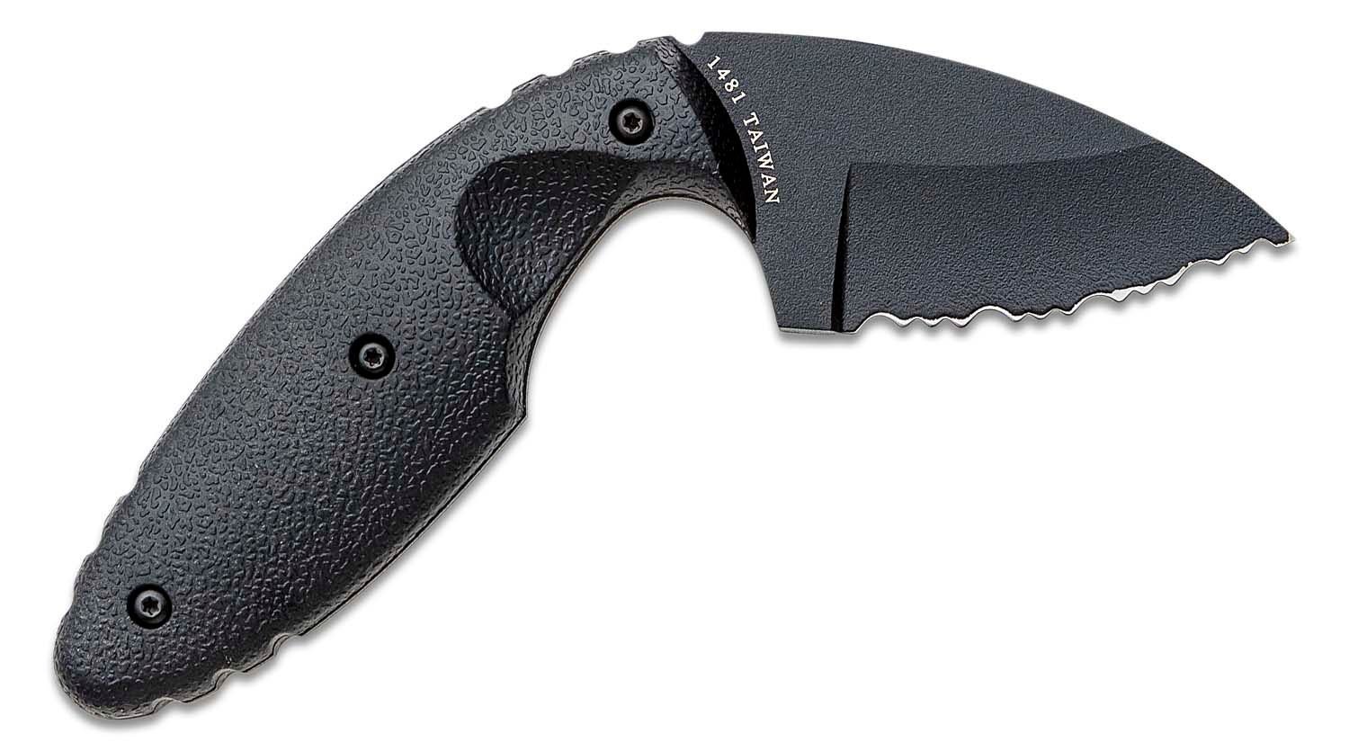 In extreme close-quarter encounters where a suspect is attempting to take an officer's handgun, or an officer cannot access his or her handgun, the TDI knife is available as a "last option" knife. When worn on the pant belt the entire unit - knife and sheath - is well concealed. Designed by John Benner, founder and owner of Tactical Defense Institute. Includes hard plastic sheath and reversible black metal belt clip.