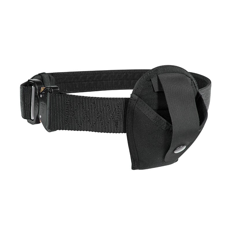 The Tasmanian Tiger Cuff Case Open MK II is an open top design to be used on a belt holster for handcuffs. The handcuffs are secured by a flap with a snap fastener. There is small pocket for the key. The Cuff Case Open MK II fits belts up to 2.15in/55mm width with a hook-and-loop closure. (BELT NOT INCLUDED)

