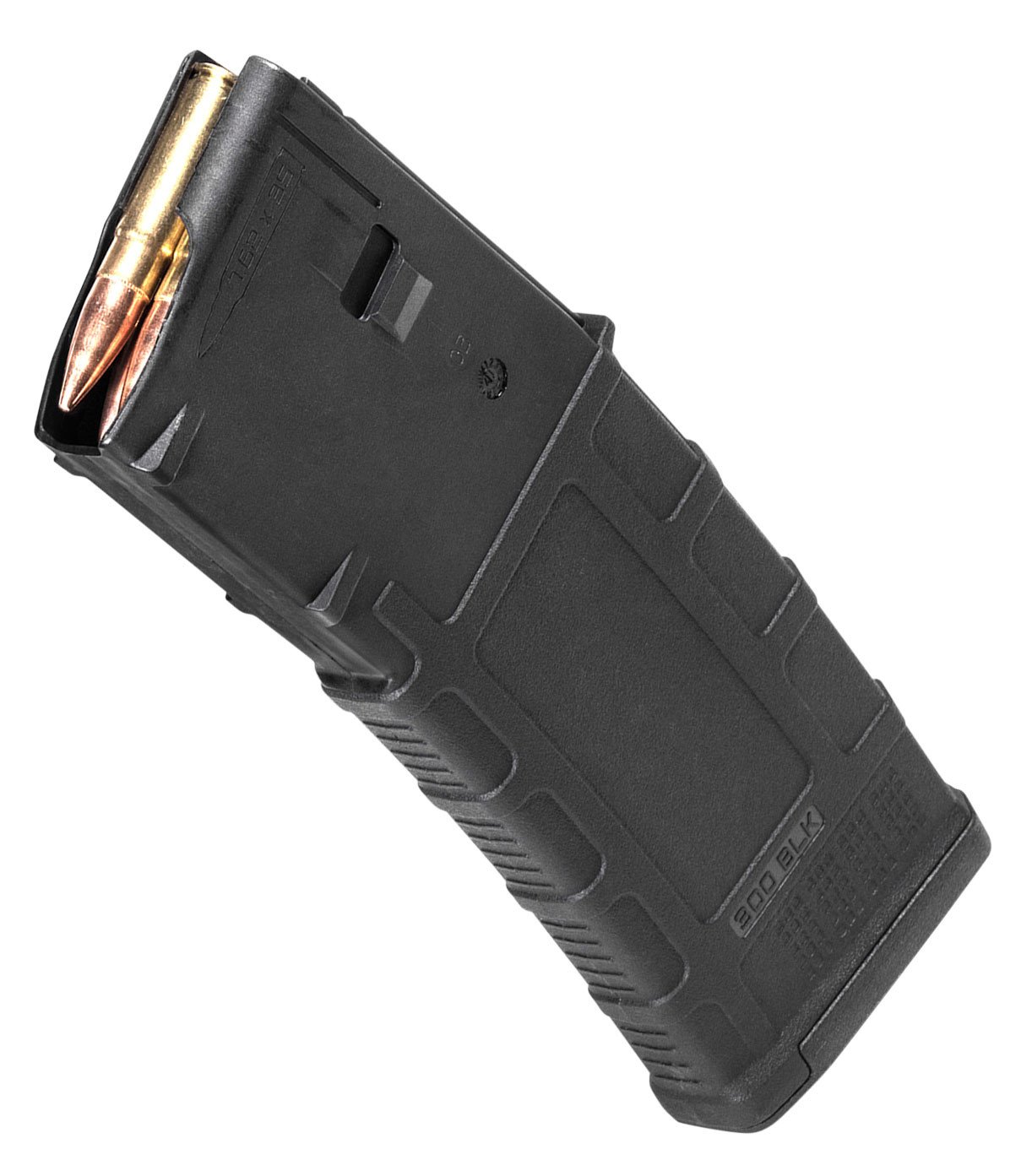 The PMAG 30 AR 300 B GEN M3 is a purpose-designed magazine for rifles chambered in 300 Blackout. Since its inception, 300 Blackout shooters have had to use a magazine designed for another cartridge, limiting its ultimate performance and compatibility. One of the nice features of 300 Blackout is the compatibility with 5.56x45mm parts, but with the magazine it is a compromise to do so. Due to the wide variety of projectile weights and profiles potentially decreasing overall reliability, a dedicated 300 Blackout magazine was a logical step for the PMAG line. In addition to the performance gained by a dedicated mag, the PMAG 30 AR 300 B also offers a safer way to feed your 300 Blackout rifle. When using 5.56x45mm mags, the potential to chamber and fire a 300 Blackout round in a 5.56x45mm rifle with catastrophic results requires diligent ammunition management by the shooter. The PMAG 30 AR 300 B's distinct rib design and smoother upper-half texture provides the shooter a distinct visual and tactile difference from any other PMAG to mitigate dangerous cross-loading issues.