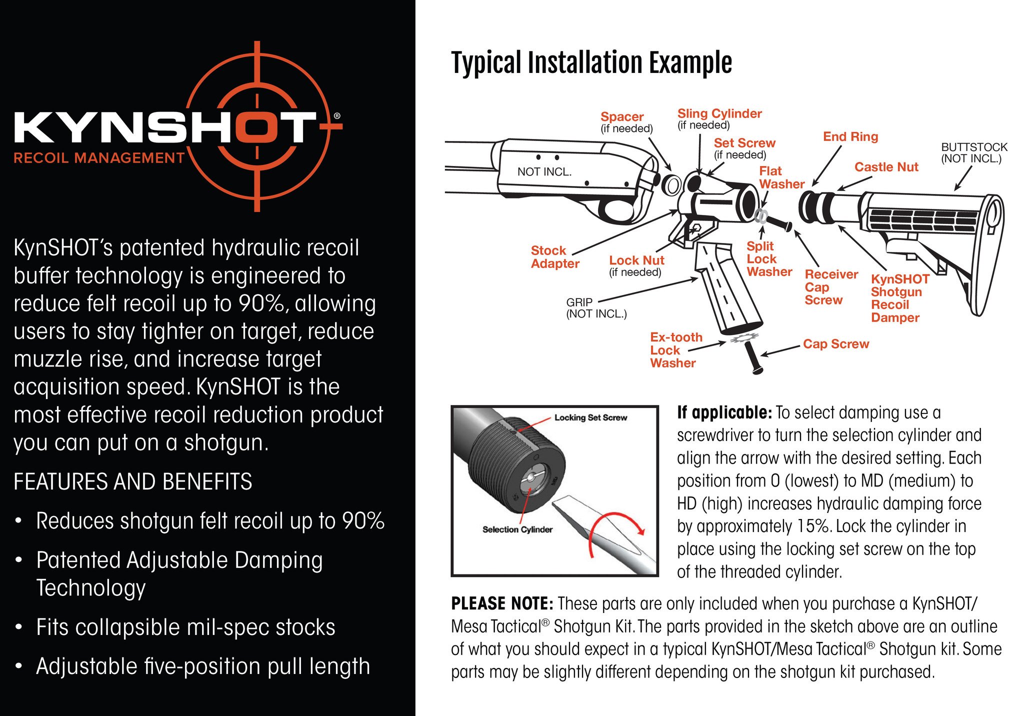 RB5100 HYDRAULIC RECOIL BUFFER Patented Adjustable Damping Technology THE MOST EFFECTIVE Recoil Reduction Product You Can Put on a Shotgun.