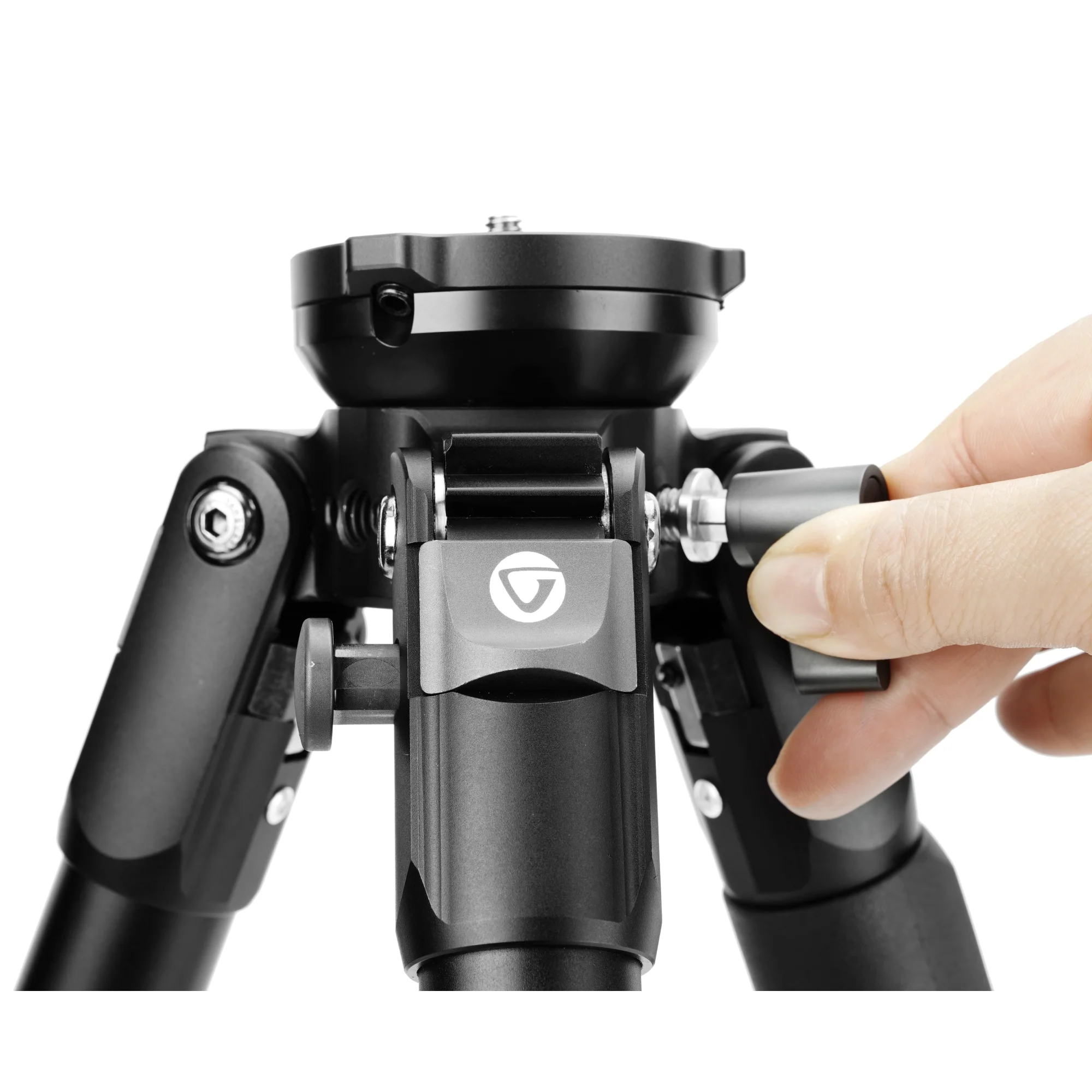 The Endeavor L 303AGM aluminum shooting tripod with gun mount is a sure-footed field companion, featuring a large range of height adjustment, retractable spiked feet, and an easy-moving bowl mechanism. Plus, the Endeavor GM-70 gun mount provides a sure grip for your firearm.

Bowl mechanism with 15-degree range of movement to follow your target
Legs with easy-twist locks and height reference marks help you set up quickly and precisely
CNC-machined for quality and precision
Arca-Swiss base with a 3/8”-1/4” thread hole for mounting an extra tripod support arm – useful for adding a smartphone or Digiscoping kit for video
Padded shoulder carry strap included
Large knob to adjust GM-70 clamp from 30mm to 70mm, fitting most firearm and crossbow forearms
Max load of 33 lbs. means it can stand up to heavy firearms and downward pressure from leaning
Rubber pads on insides of clamp walls provide a secure grip while minimizing the chance of scratching your gear
3 adjustable leg angles for standing, kneeling or prone positions (23, 50, and 80 degrees)
Rubber to spiked feet for all-terrain use