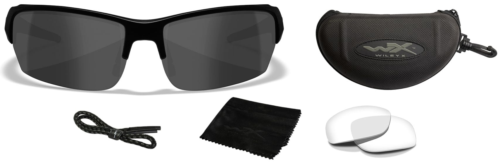 The WX VALOR features a lightweight, semi-rimless frame, with rubber tipped temples to provide extra grip to keep the glasses from slipping during intense action.
