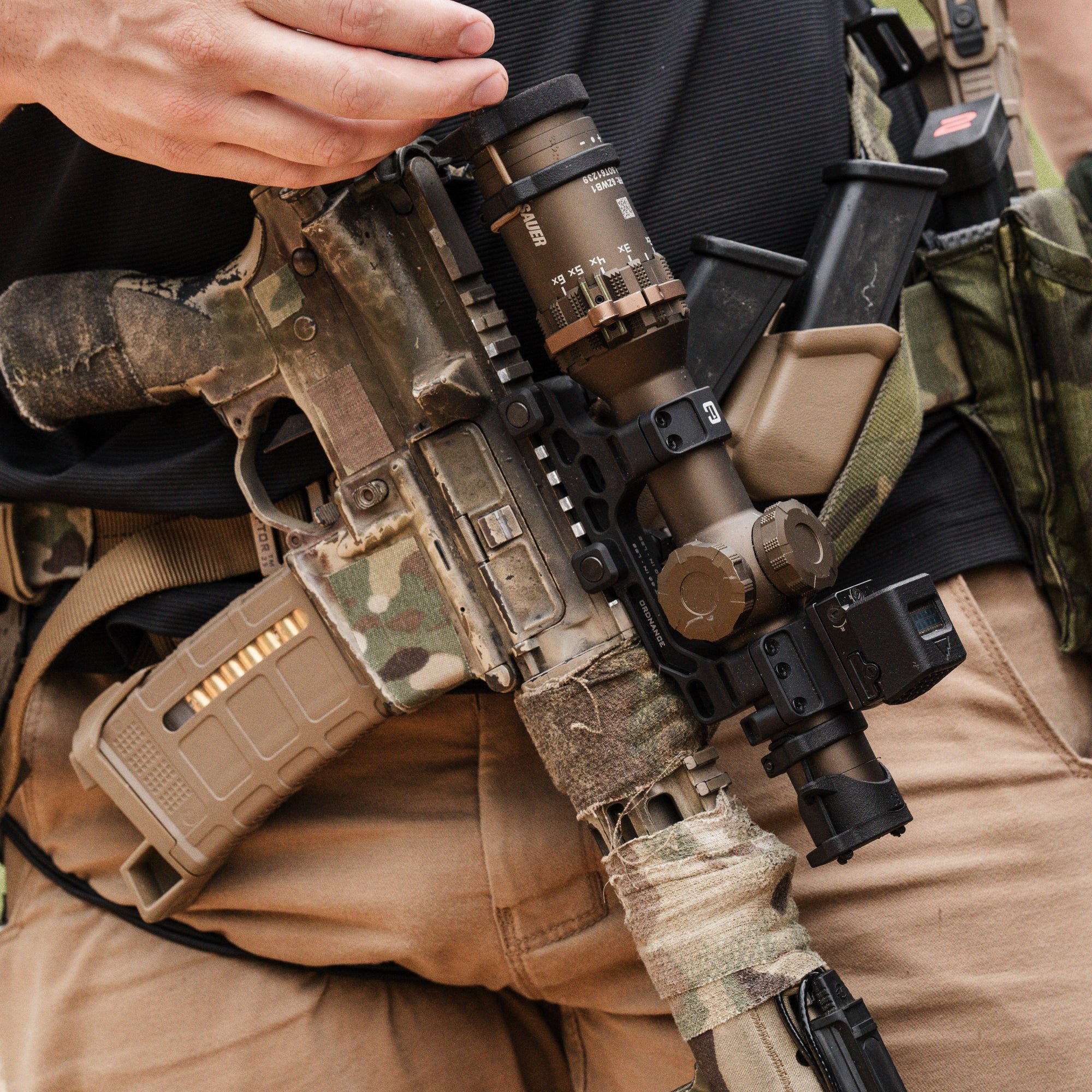 The Cap itself is a simple, rugged, and low-profile solution to protect your scope's lenses and eliminate any reflections from them when not in use. Our signature flipper tab is integral to the ScopeCap and allows for fast and easy removal from your scope's bezel. When doffed, they have a lower profile than traditional flip style scope caps.

