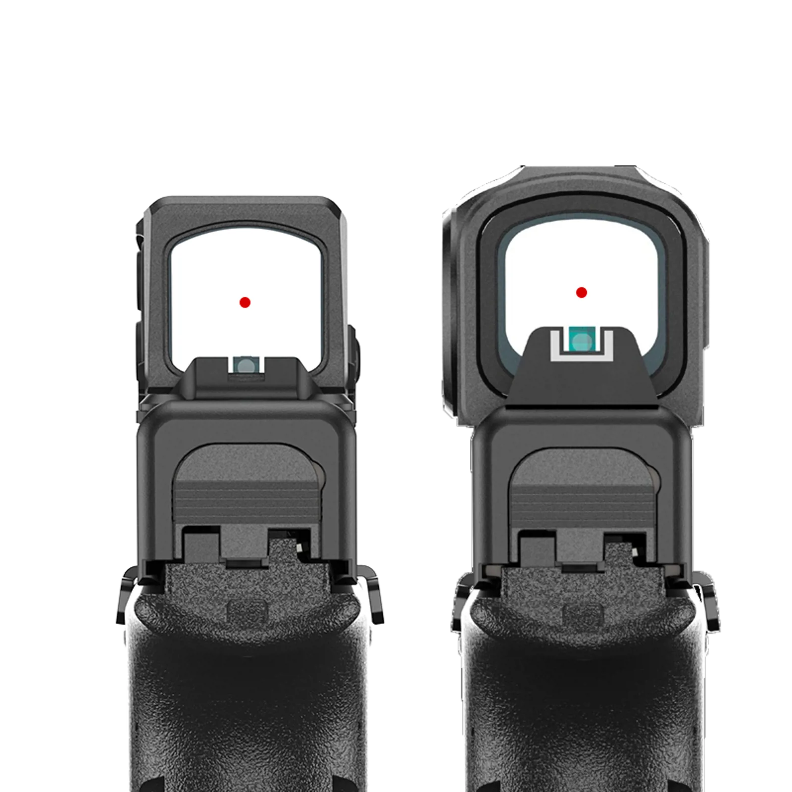 A wide field of view with a narrow frame provides great situational awareness. The user will perceive a larger aperture due to the construction without an inner tube. The robust iron sight, which is part of the mounting solution, enables co-whitnessing.
