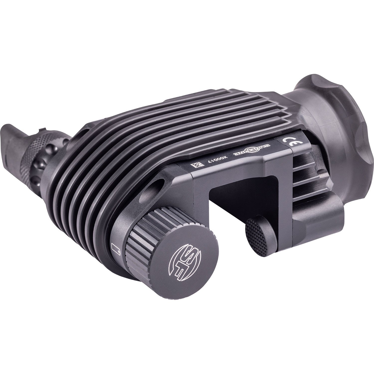 Maximize Your Shield's Utility. The SureFire BSL-A Ballistic Shield Light increases safety for military and law enforcement ballistic shield users. It installs easily on most ballistic shields, and its high-output LED generates 1,500 lumens of powerful illumination shaped by a precision Hybrid beam reflector optimized for medium- to long-range visibility and situational awareness. The BSL-A disrupts the night-adapted vision of potential aggressors and allows for strategic peeking around corners without backlighting the user. Its Dual Fuel design affords you the versatility of using the included rechargeable 18650 lithium-ion battery or two 123 lithium batteries for power. Our intuitive switching incorporates a pressure switch for momentary-on control and a click-through constant-on switch for unmanned shield placement. Precision-machined of aerospace-grade aluminum, O-ring sealed, and Mil-Spec hard-anodized for durability, the BLS-A's rugged body can withstand tremendous punishment, including submersion in up to 1 meter of water for 30 minutes. Every BLS-A also includes a rubber cover and protective lens for training rounds. It is built to perform no matter how demanding the mission.