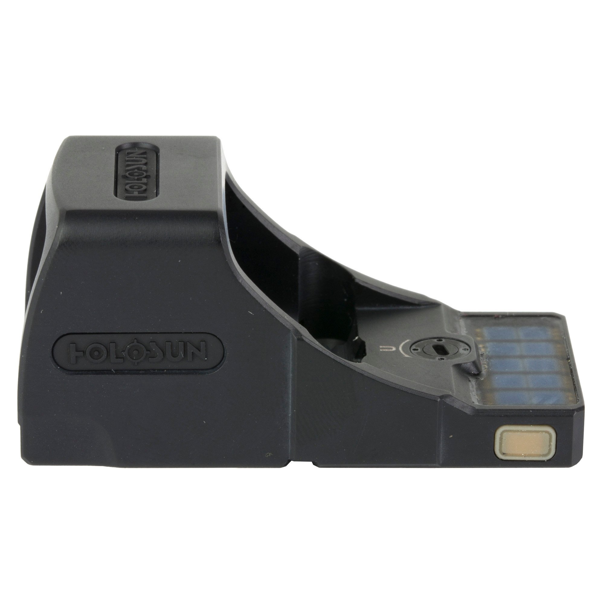 Holosun's newest SCS (Solar Charging Sight), the SCS-MP2-GR was designed to fit the Smith & Wesson M&P-M2.0 full size, 9mm & 40 S&W handguns (will not fit 1.0 or Shield models). It is designed to attach directly to the slide without an adapter plate and uses the innovative solar charging system with multi-directional light sensors to automatically adjust brightness in dynamic situations. The SCS can potentially operate indefinitely using an internal, rechargeable 20,000-hour power reserve meaning under even moderate exposure to bright light, you will never need to change batteries again. The SCS also includes an intensity override function which locks the optic into a high brightness mode for 30 minutes and a low power indicator, which will signal if charging is needed upon system start up. Additionally, the Multi-Reticle System (MRS) displays a 32MOA Circle or a 2MOA dot or both.