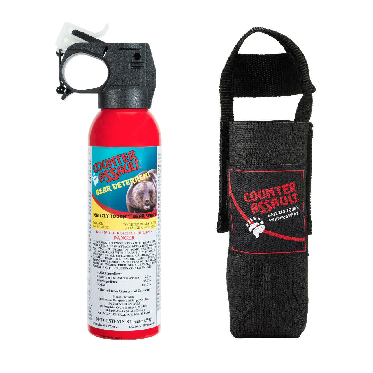 Counter Assault 8.1oz Bear Spray 32 Foot Range Botach®