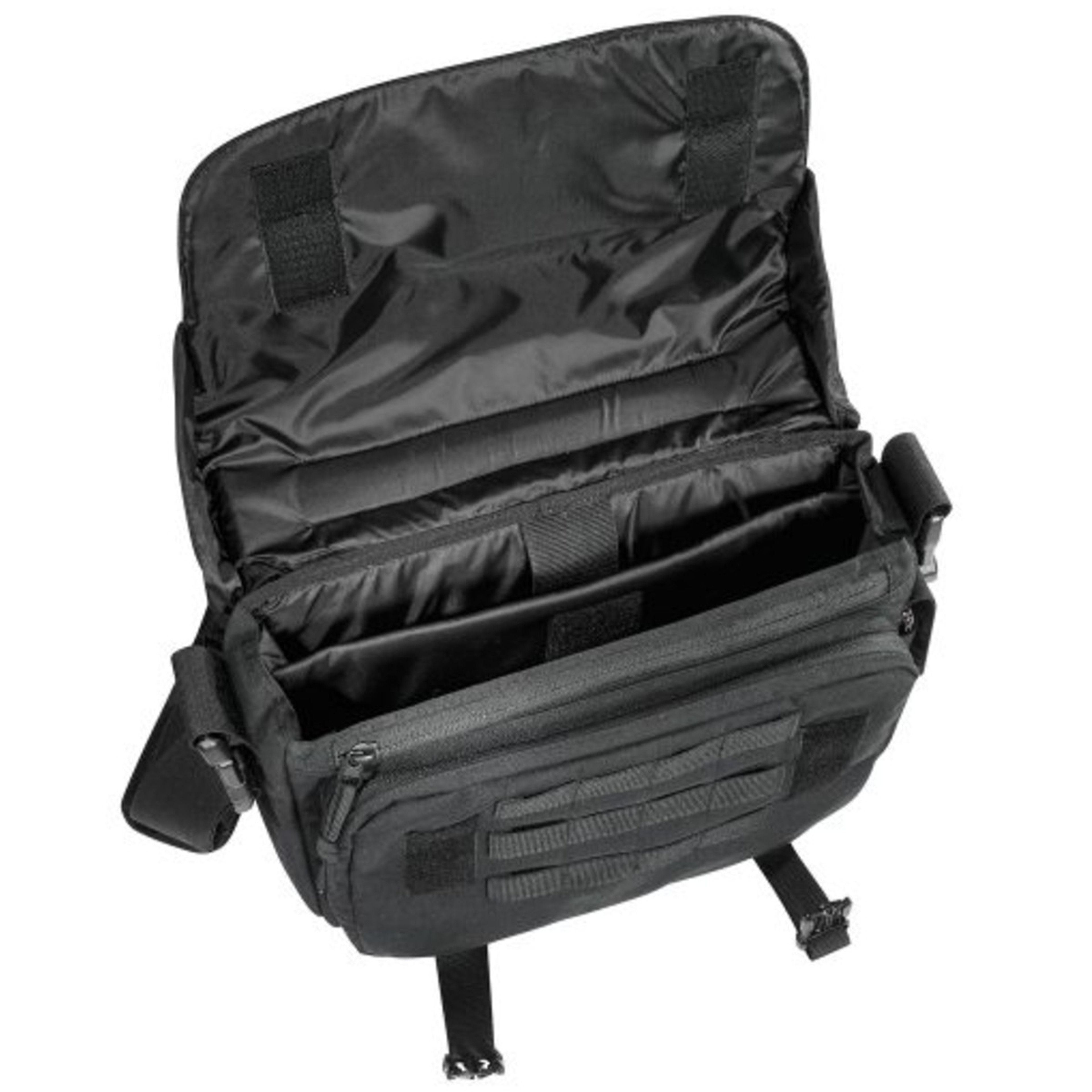 Smaller version of our Larger TT Tac Case. This is a functional civilian-look shoulder bag that is also suitable for security forces. A product in Tasmanian Tiger's civilian series. Beneath the lid is a concealed MOLLE strip for equipment. Also fitted with a removable organizer bag.

