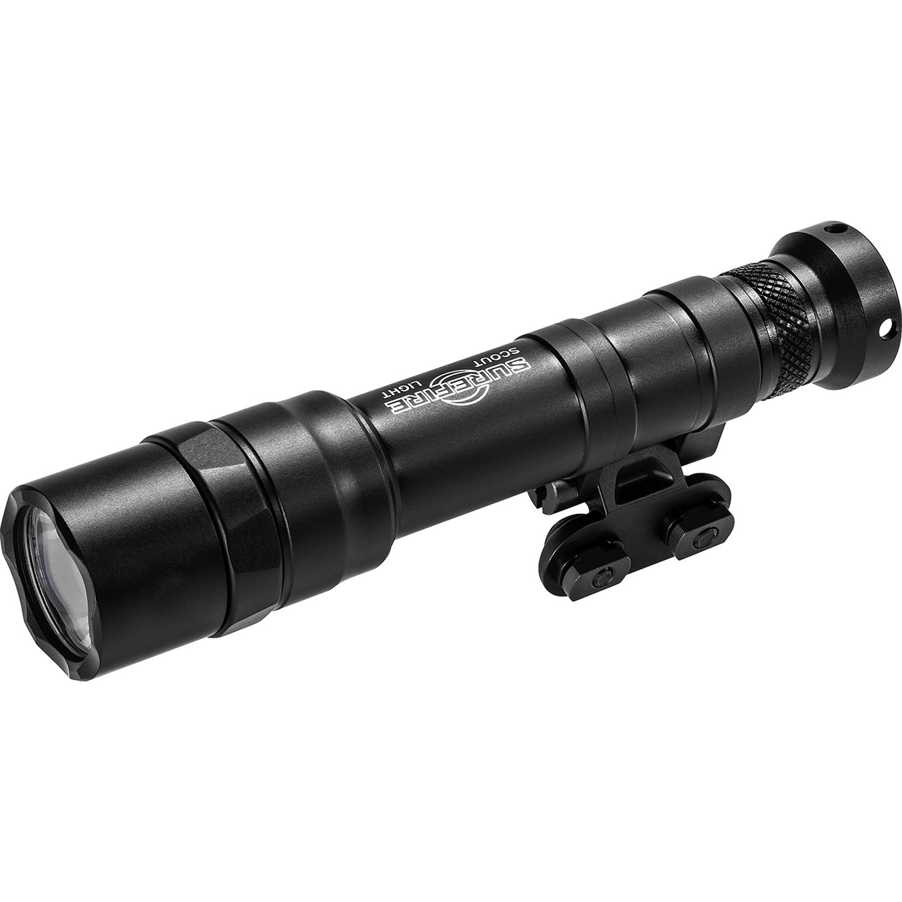The Scout Light Pro Dual Fuel w/Z68 Tailcap, rifle-mounted weapon light's low-profile mount allows optimum light positioning; ideal for use with other rail-mounted accessories. Features up to 1,500 lumens of white light for close to long range tactical applications with the *SF18650B rechargeable lithium-ion battery; delivers 1,200 lumens of blinding white light with 123A batteries; its Total Internal Reflection (TIR) lens shapes the beam for plenty of reach and ample surround light; constructed of lightweight aerospace aluminum; Mil-Spec hard-anodized and O-ring sealed to keep out the elements. The LPM easily and securely attaches to any MIL-STD-1913 or M-LOK rail. *Note-SF18650B battery required for 1,500 lumen output.