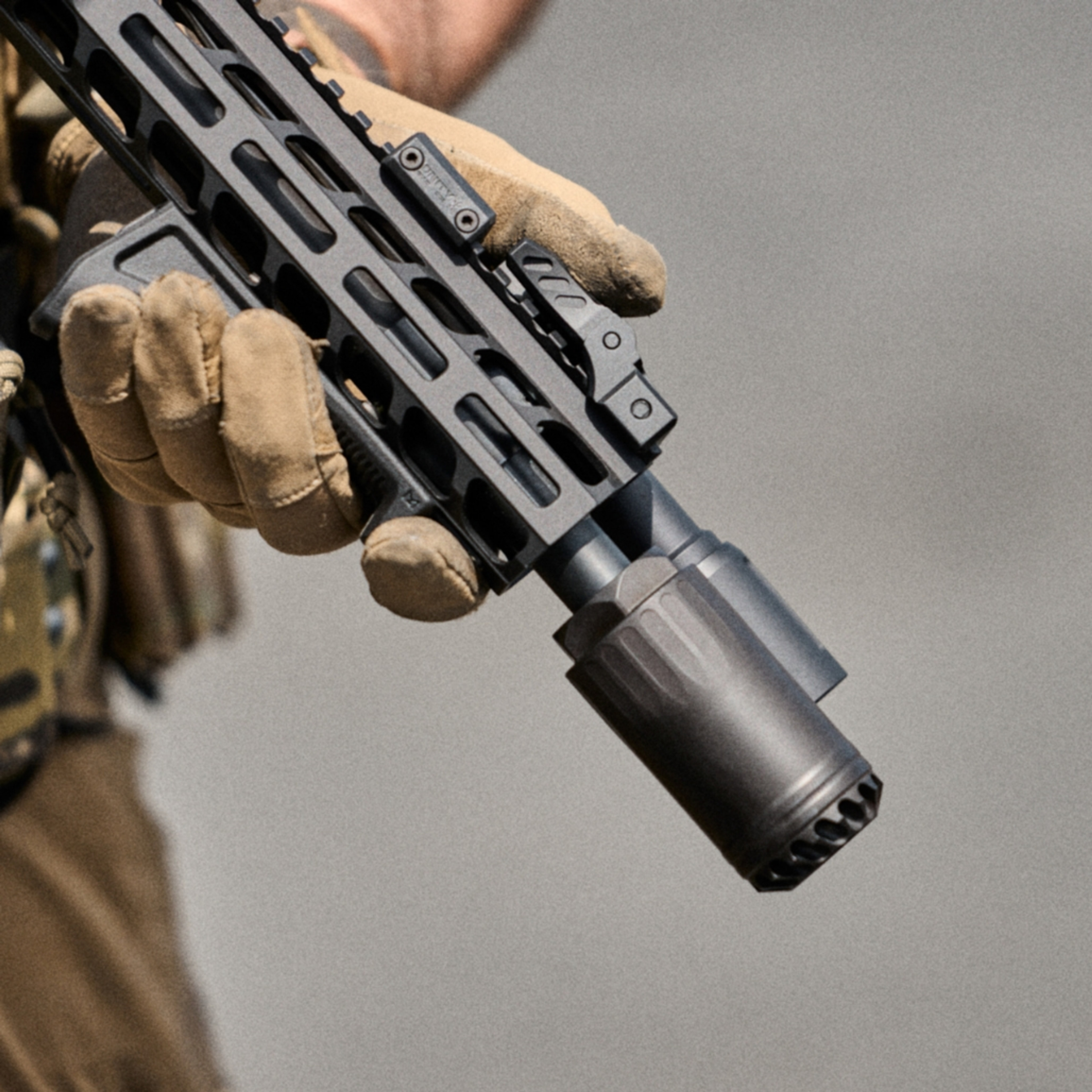 The OSS-HUXWRX Blastphemy is a multi-caliber blast deflector constructed with 17-4 stainless steel and is compatible with all HUXWRX HX-QD Muzzle Brakes and Flash Hiders (up to .338). Designed to redirect the blast forward protecting the shooter and bystanders from micro-concussions and overpressure, it also doubles as a thread protector for your muzzle device. It is ideal for shooting against cover and/or in the prone position. Similar to HUXWRX muzzle devices, the Blastphemy is coated with C-Ceries Cerakote for greater durability and corrosion resistance and is available in Black, 