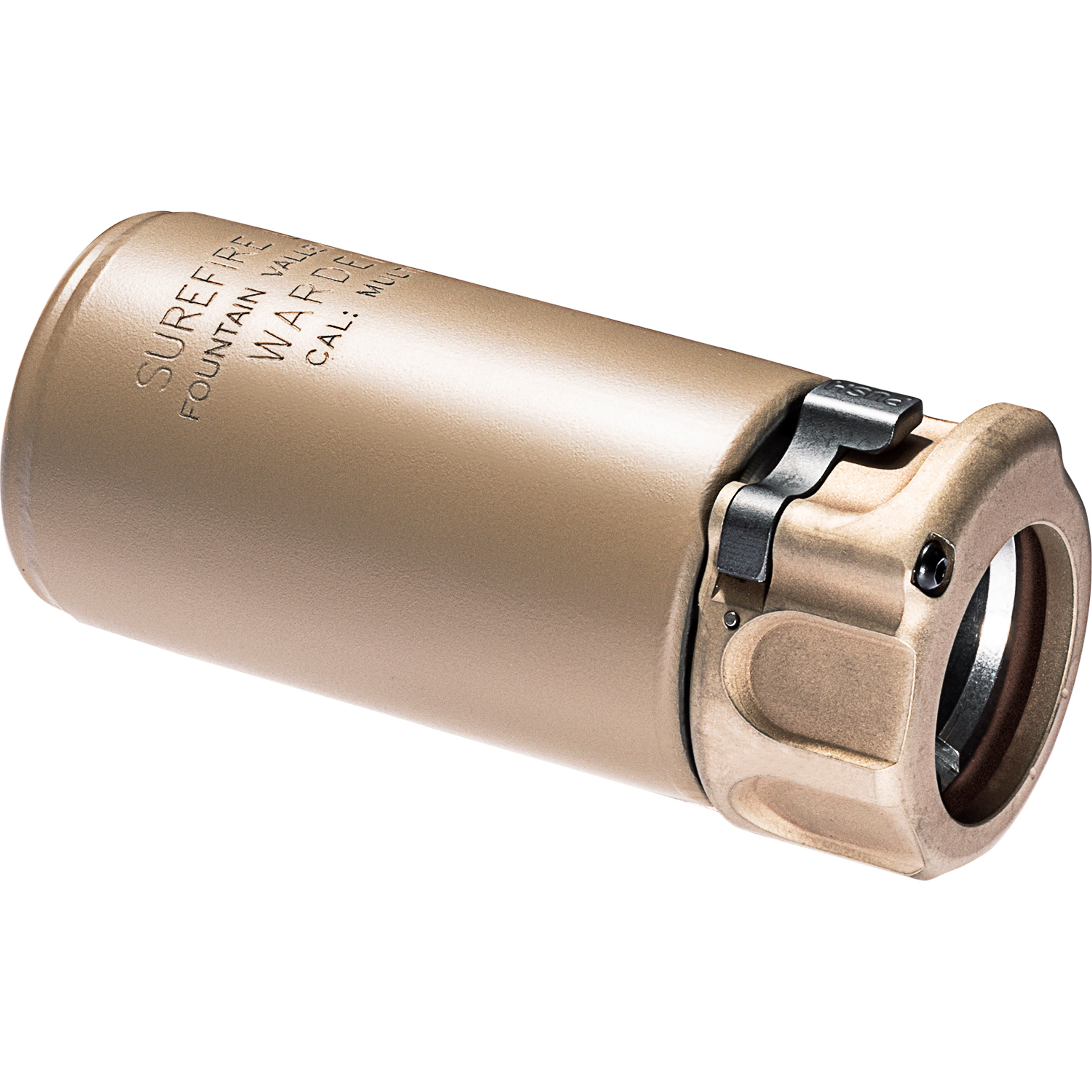 Blast Forward. The SureFire Warden Blast Regulator for 5.56 and 7.62 mm weapons is engineered to direct the concussive blast of the fired round forward of the weapon system without venting gas to the side, as seen with standard muzzle brakes. This aids in reducing the overpressure felt by others immediately to the left and/or right of the shooter’s firing position. It also limits any dust signature from the weapon when fired from a prone position. This version of the Warden quickly and easily mounts to any SureFire SOCOM Fast-Attach® 5.56 or 7.62 muzzle device through the same patented system found on SureFire SOCOM Fast-Attach® Series suppressors. Unlike sound suppressors, Wardens are not NFA devices and are available wherever SureFire products are sold, without any of the restrictions associated with suppressors.